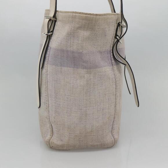 PRADA Tote Bag Canvas Gray Silver - Picture 5 of 13